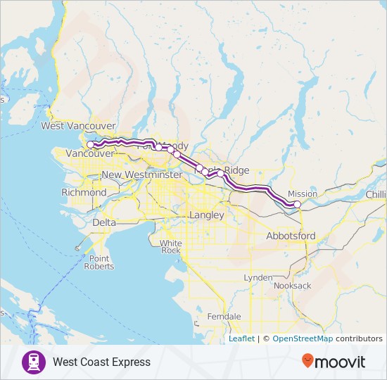 バンクーバー　交通機関　トランスリンク　電車　地図